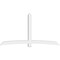 Ekena Millwork Bellingham Architectural Grade PVC Gable Bracket, 108"W x 58 1/2"H x 6"D x 6"F, 13/12 Pitch GBP108X59X0606BEL00 - alternate 4